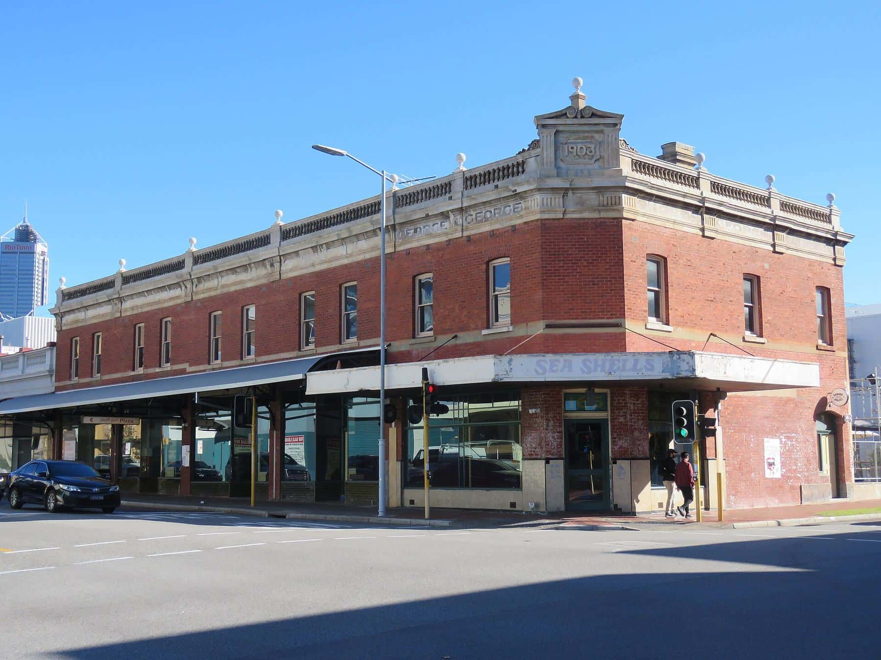 A heritage commercial building at 151–165 Beaufort Street, Perth