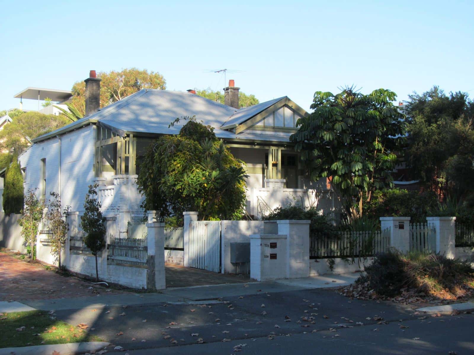 Heritage houses in a leafy Highgate street near Beaufort Street